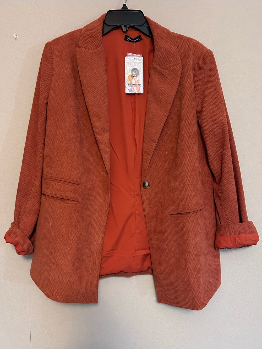✨ PRETTYGARDEN Corduroy Single-Button Blazer ✨ Size Medium